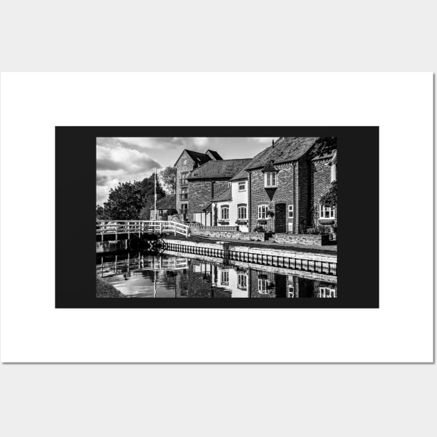 Picturesque Canalside Cottages in Newbury Wall Art by IanWL